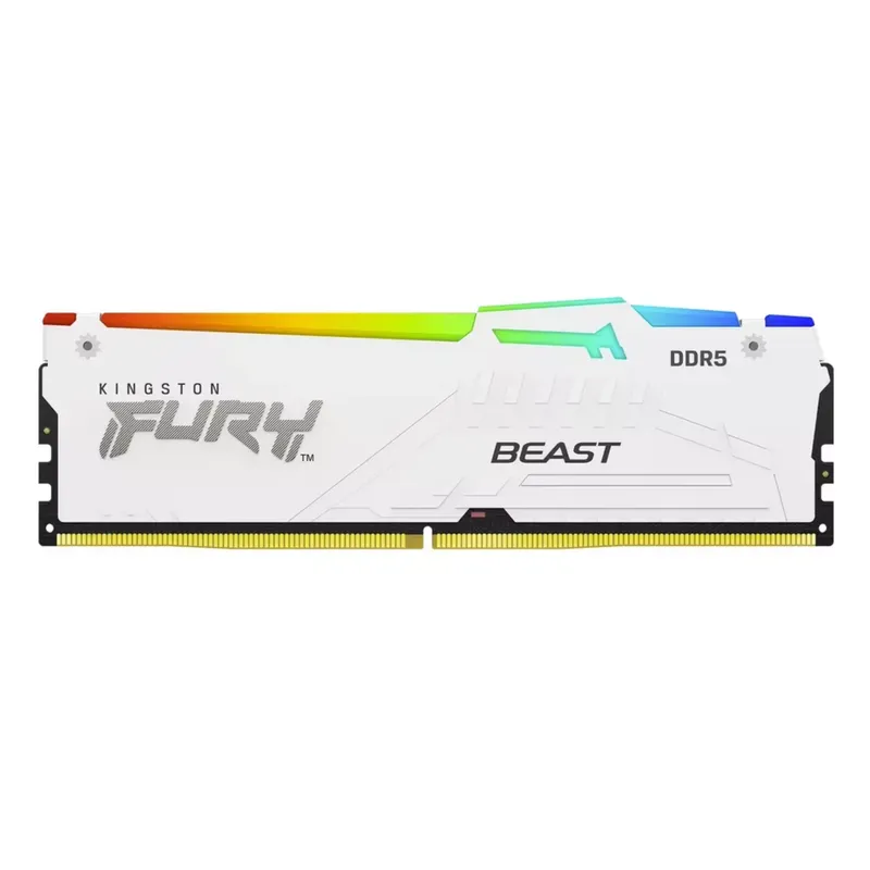 64Gb Ddr5 6000Mhz Cl30 2X32Gb Desktop - ذاكرة كينغستون فيوري وايت RGB 32