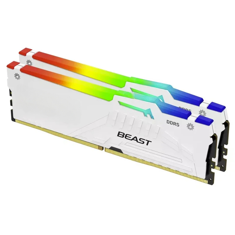 ذاكرة كينغستون فيوري وايت RGB  - مراجعة 64Gb Ddr5 6000Mhz Cl30 2X32Gb Desktop وسعره